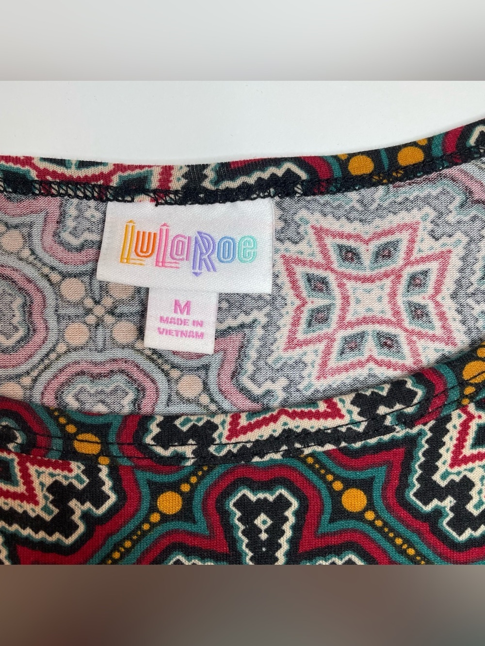 LuLaRoe Irma Tunic Bundle of 3 Blue Black Yellow Geometric Print Medium NWT NWOT - Picture 5 of 7